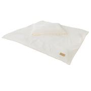 Lit de lit de salaire 80 x 80 cm 'Seahells Oyster' - Gots & Oeko Tex - blanc