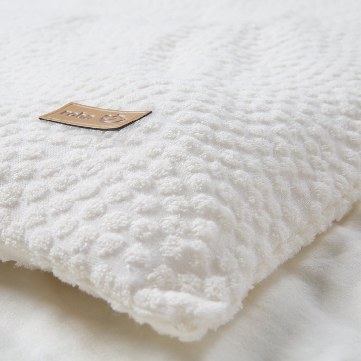 Lit de lit de salaire 80 x 80 cm 'Seahells Oyster' - Gots & Oeko Tex - blanc
