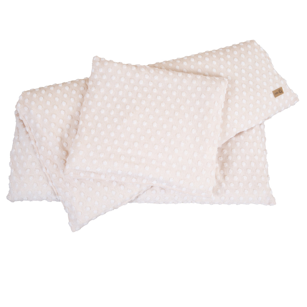 Cradle Bedding 80 x 80 cm 'Frosty Almond' - GOTS & Oeko-Tex Certified - Beige