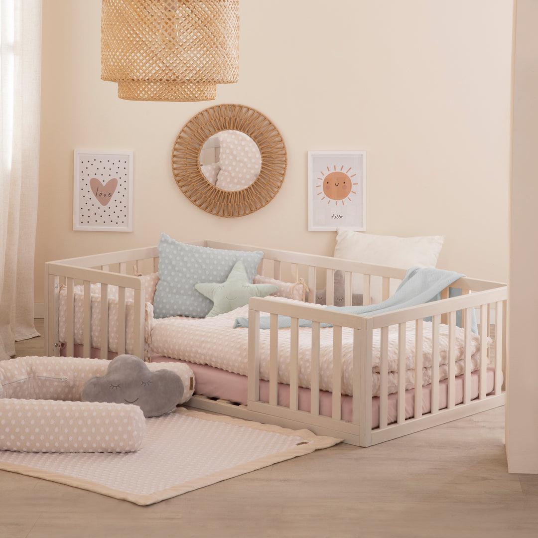 Cradle Bedding 80 x 80 cm 'Frosty Almond' - GOTS & Oeko-Tex Certified - Beige