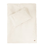 Linage de lit pour enfants 100 x 135 cm 'Seahells Oyster' - Gots & Oeko Tex - White