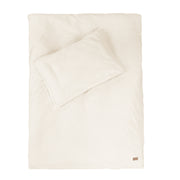 Biancheria da letto per bambini 100 x 135 cm 'Seashells Oyster' - Certificato GOTS e Oeko Tex - Bianco