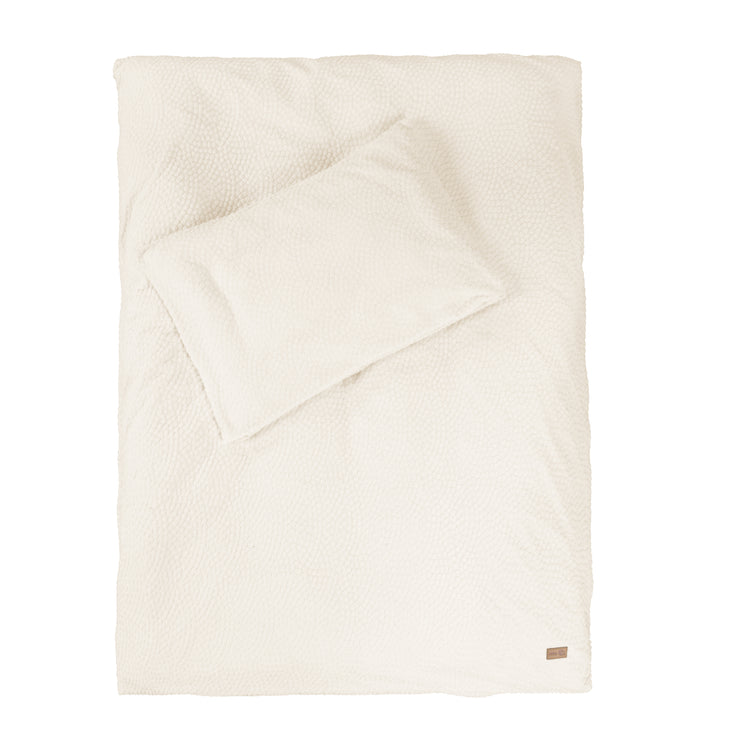 Linge de lit pour enfants 100 x 135 cm 'Seashells Oyster' - Certifié GOTS et Oeko Tex - Blanc