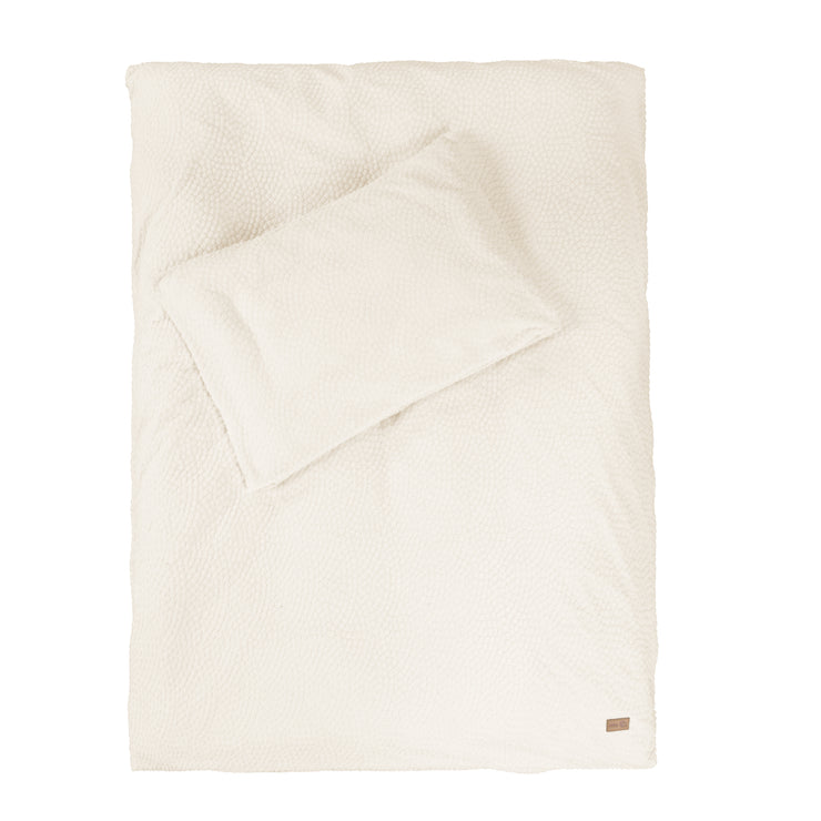 Biancheria da letto per bambini 100 x 135 cm 'Seashells Oyster' - Certificato GOTS e Oeko Tex - Bianco
