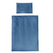 Linage de lit pour enfants 100 x 135 cm 'Seahells Indigo' - Gots & Oeko Tex Certified - Blue