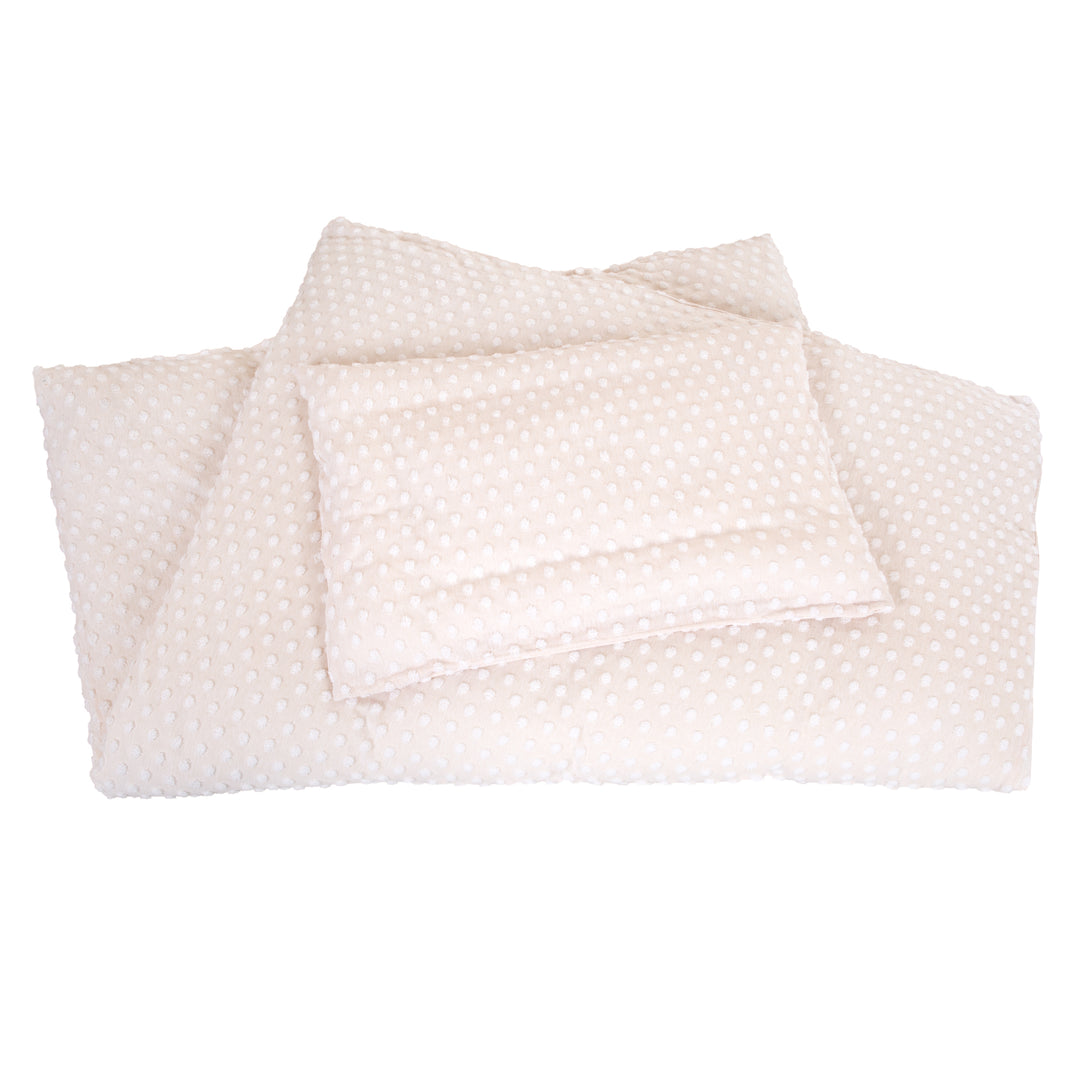 Biancheria da letto per bambini 100 x 135 cm 'Frosty Almond' - Certificata GOTS & Oeko-Tex - Beige