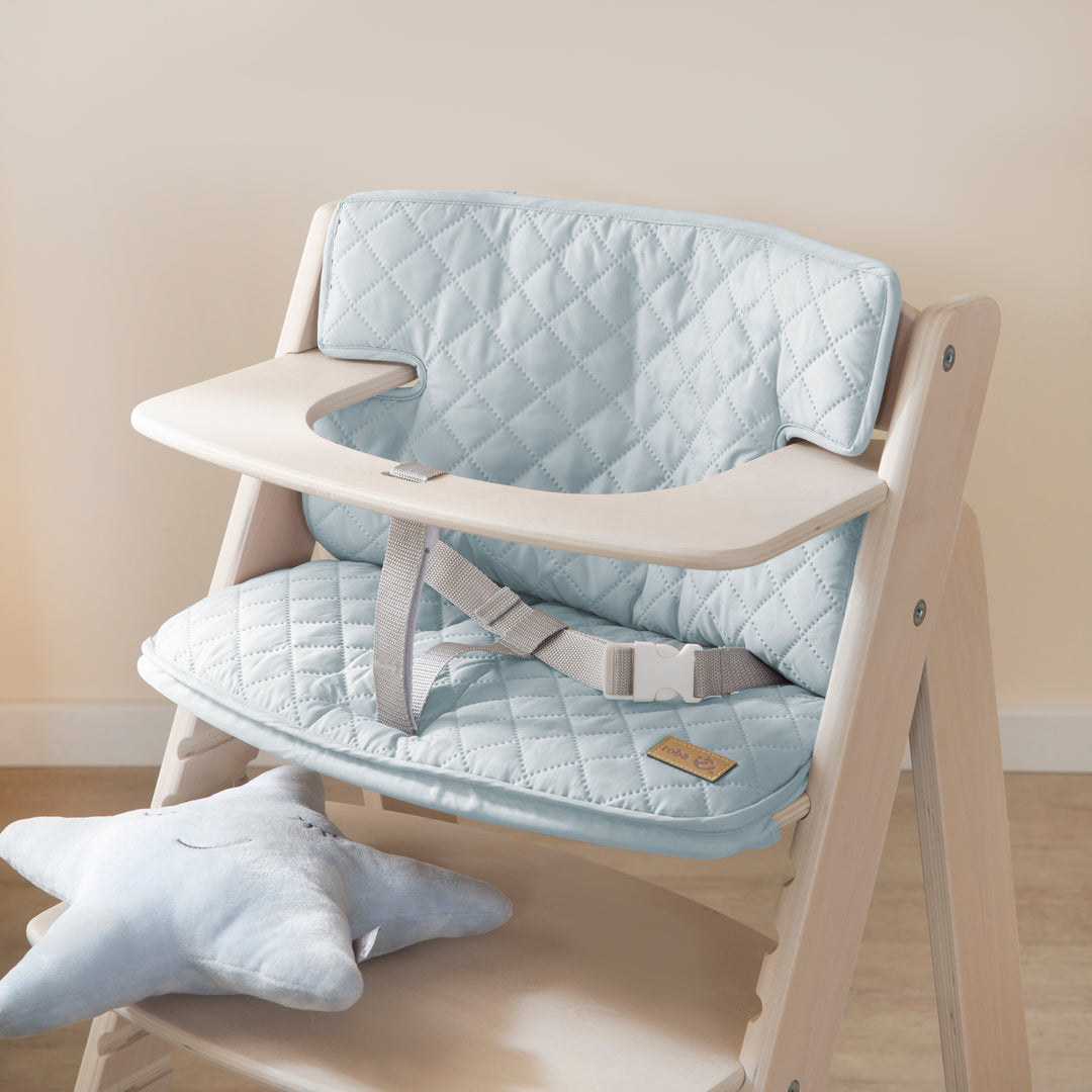 Riduzione del sedile 'roba Style', azzurro, cuscino / inserto del sedile in 2 parti per sedie con scale alte