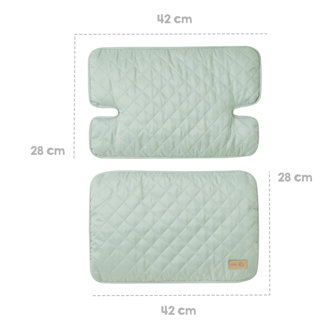 Sitzverkleinerer 2-teilig 'roba Style' - Zubehör für Hochstuhl 'Nature Up' - Frosty green