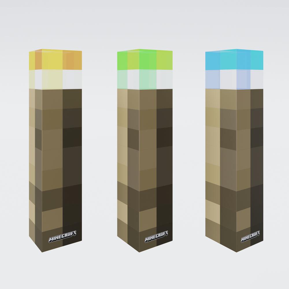 Lampe torche LED 'Minecraft' - batterie rechargeable - 4 options d'éclairage