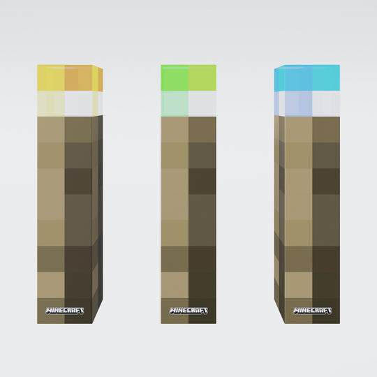 Lampe torche LED 'Minecraft' - batterie rechargeable - 4 options d'éclairage