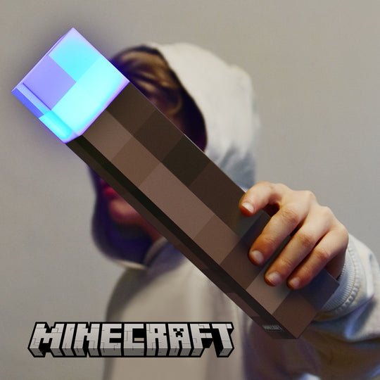 Lampe torche LED 'Minecraft' - batterie rechargeable - 4 options d'éclairage