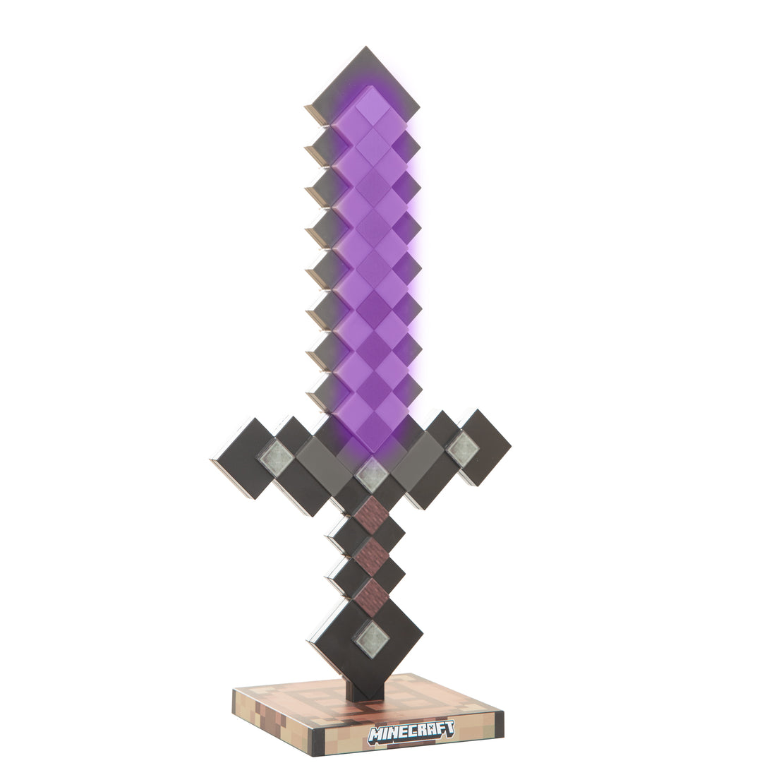 LED Table Lamp 'Minecraft' - Netherite - Rechargeable Battery