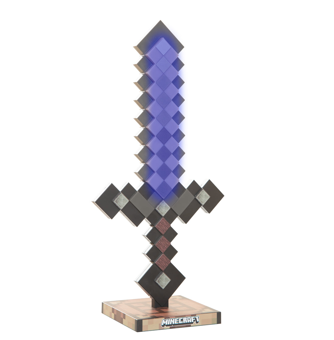 LED Table Lamp 'Minecraft' - Netherite - Rechargeable Battery