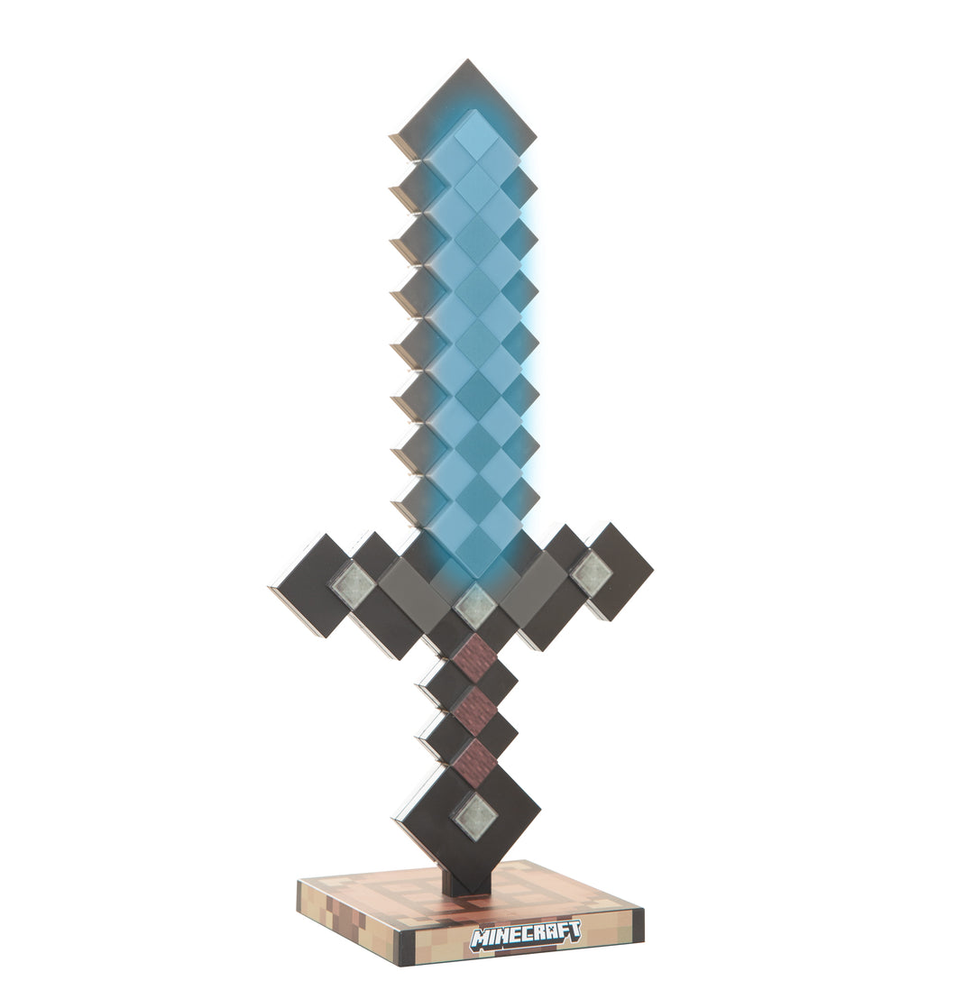 LED Table Lamp 'Minecraft' - Netherite - Rechargeable Battery