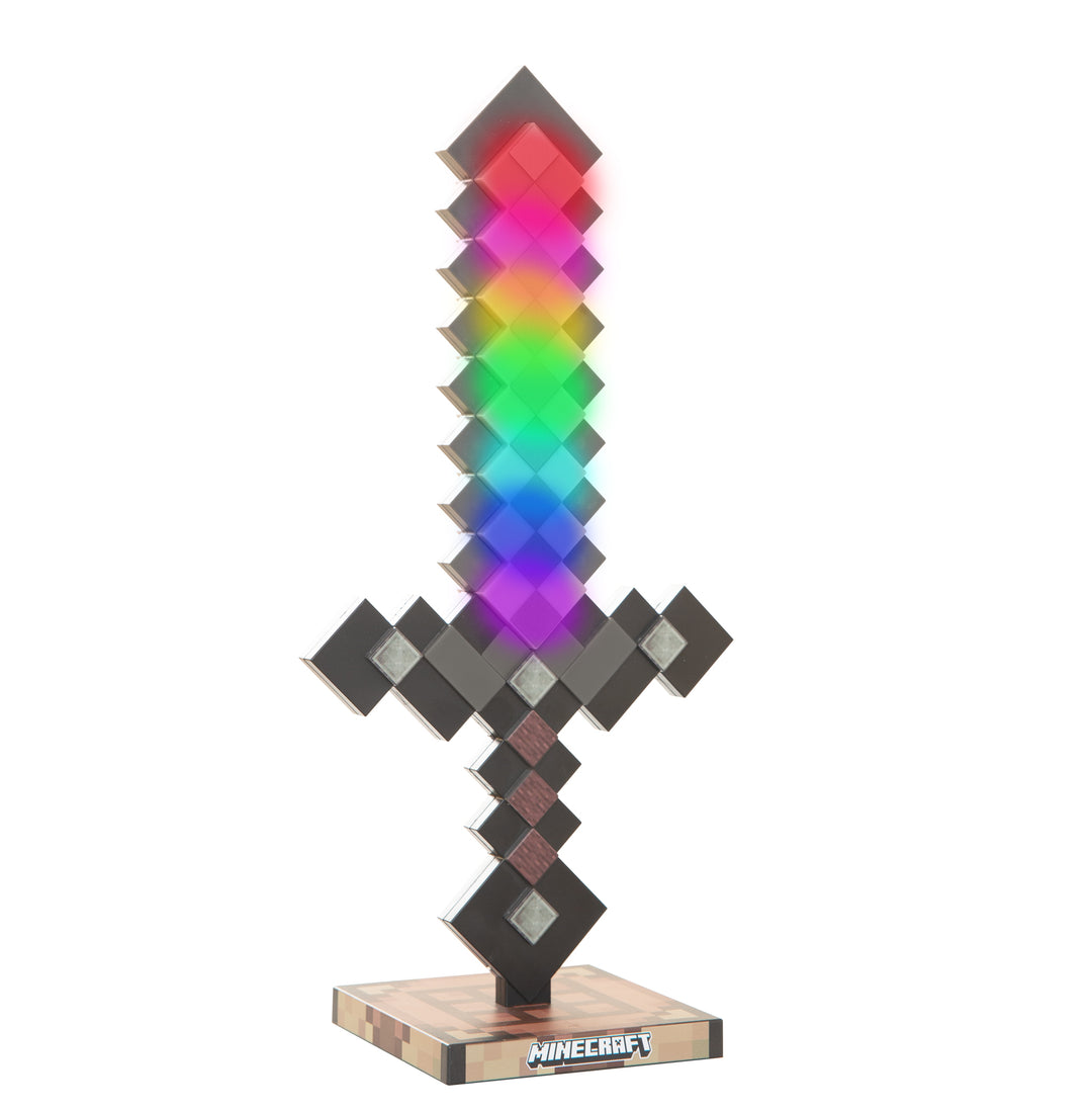 LED Table Lamp 'Minecraft' - Netherite - Rechargeable Battery