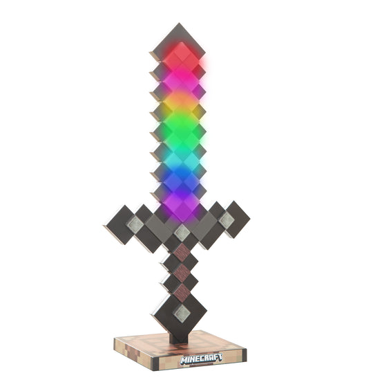 LED Table Lamp 'Minecraft' - Netherite - Rechargeable Battery