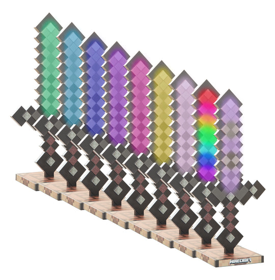 LED Table Lamp 'Minecraft' - Netherite - Rechargeable Battery