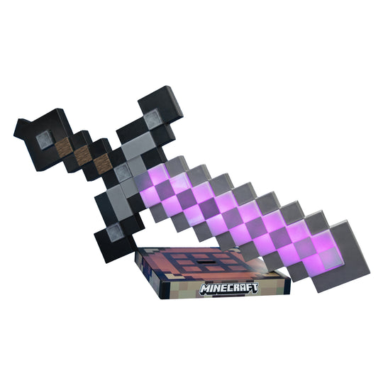 LED Table Lamp 'Minecraft' - Netherite - Rechargeable Battery