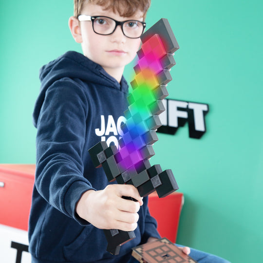 LED Table Lamp 'Minecraft' - Netherite - Rechargeable Battery