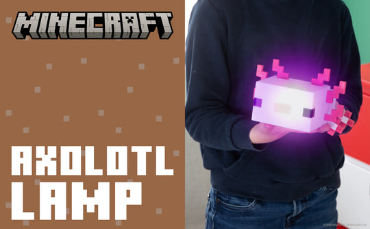 LED Table Lamp 'Minecraft' - Axolotl - Rechargeable Battery