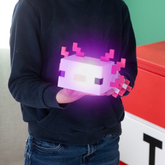 LED Table Lamp 'Minecraft' - Axolotl - Rechargeable Battery