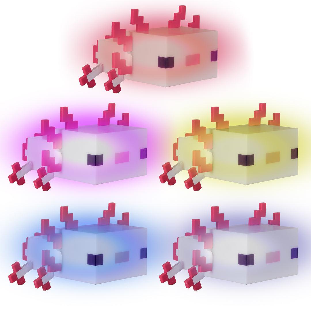 LED Table Lamp 'Minecraft' - Axolotl - Rechargeable Battery