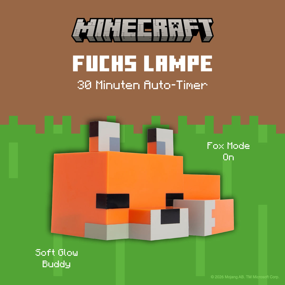Lámpara LED de mesa 'Minecraft' - Bebé zorro - Batería recargable