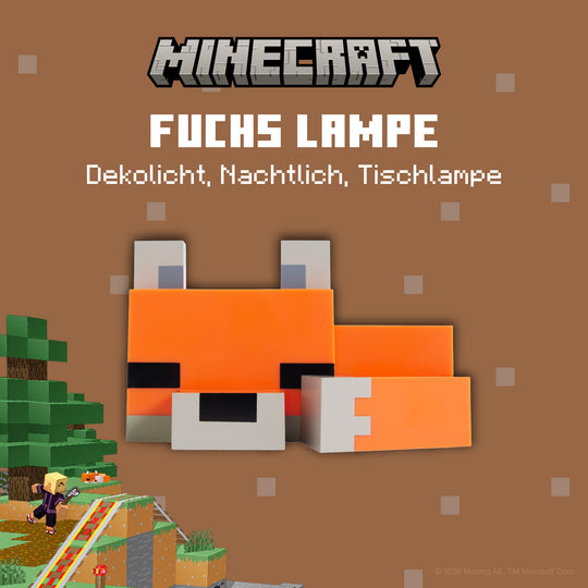 Lámpara LED de mesa 'Minecraft' - Bebé zorro - Batería recargable