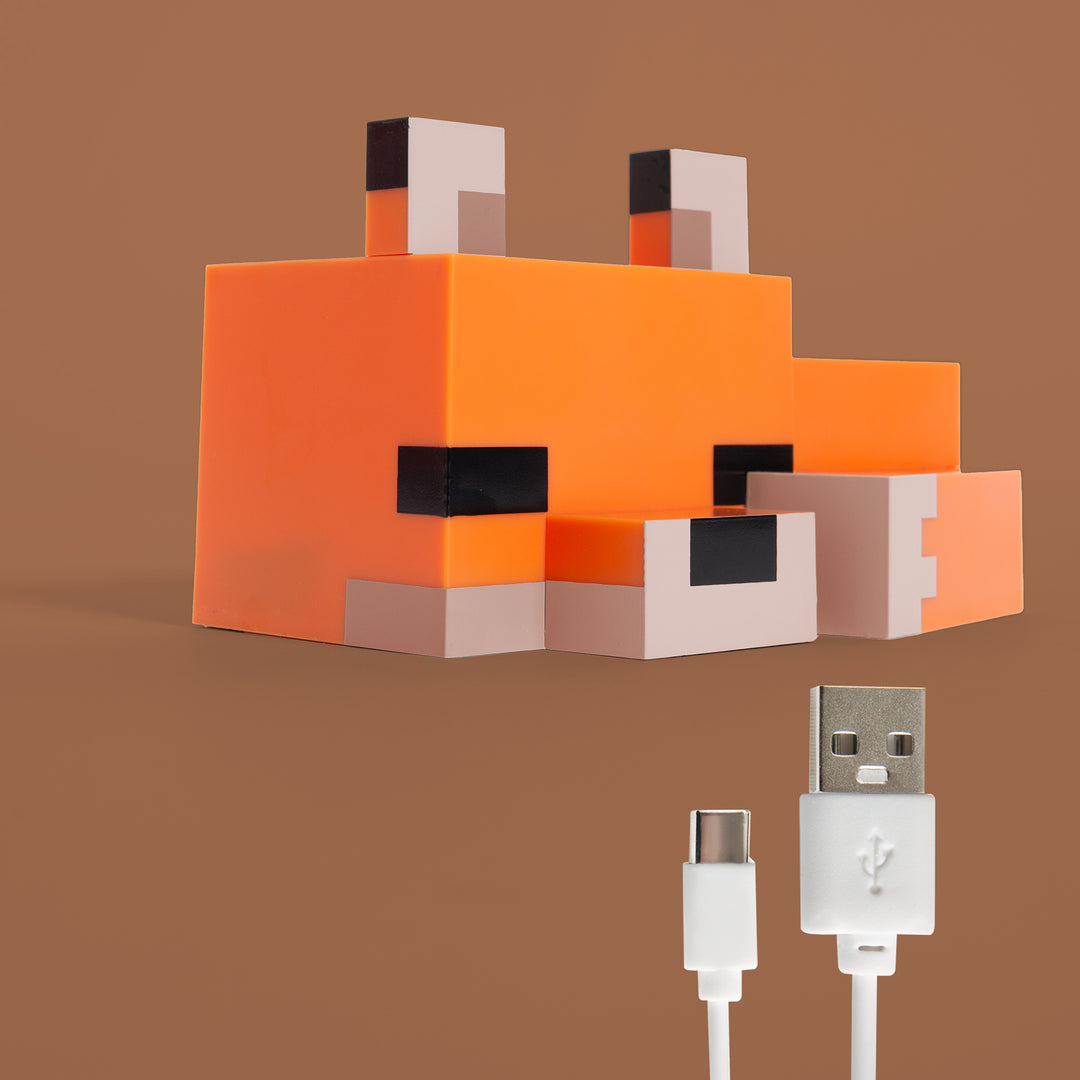 Lámpara LED de mesa 'Minecraft' - Bebé zorro - Batería recargable