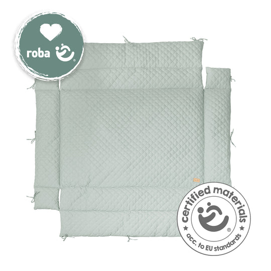 Playpen Insert 'roba Style' - 75 x 100 - 100 x 100 cm - Side Padding - Frosty Green