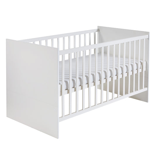 Set da camera 'Maren', incluso letto combi 70 x 140 cm, petto avvolgente largo e armadio 3 porte, bianco