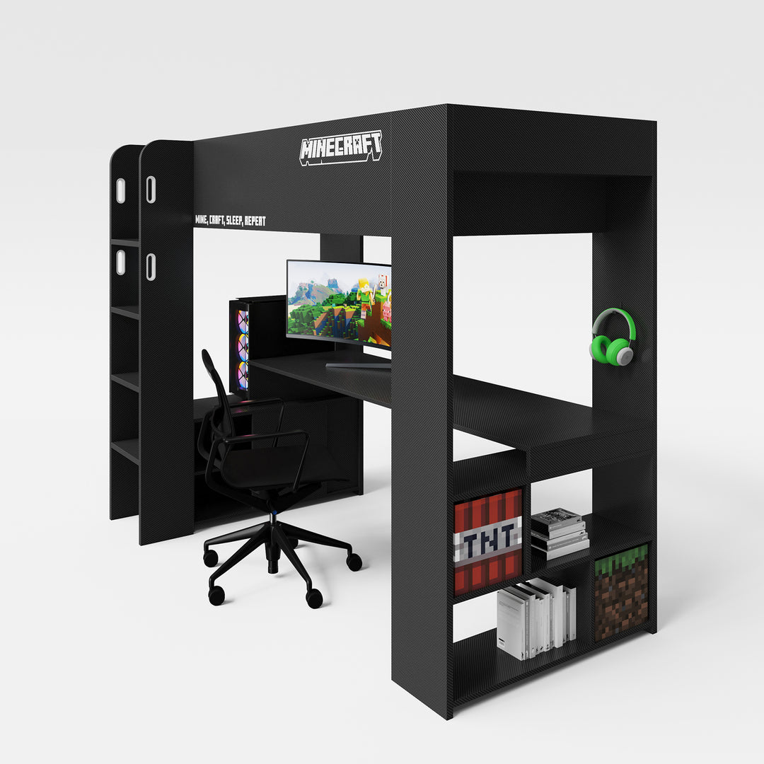 Lit mezzanine 'Minecraft' - lit de jeu 90 x 200 cm