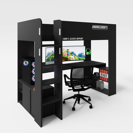 Lit mezzanine 'Minecraft' - lit de jeu 90 x 200 cm