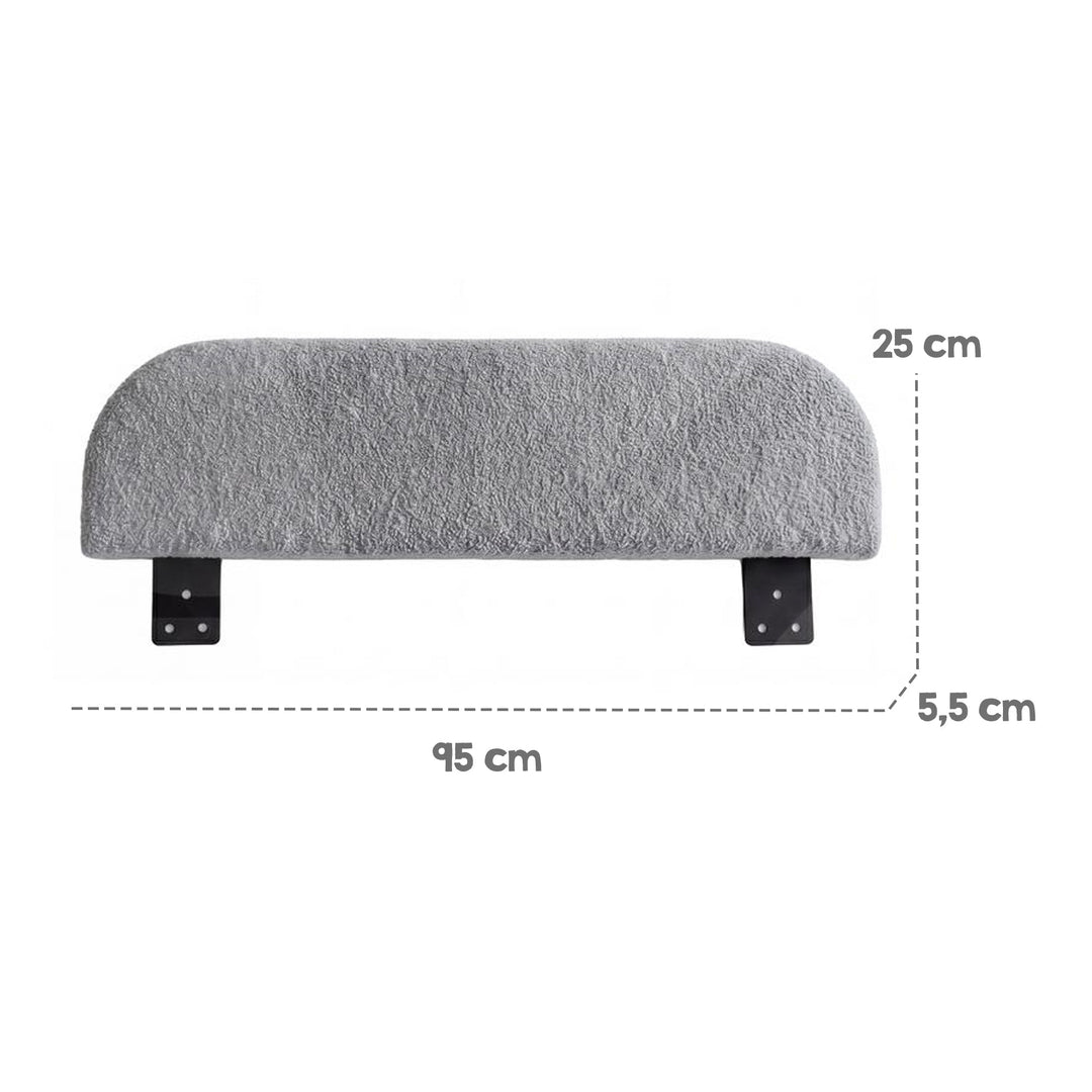 Maßgrafik Seitenteil roba Little Dream: Länge 95 cm, Höhe 25 cm, Tiefe 5,5 cm. Teilweise KI generiert.
