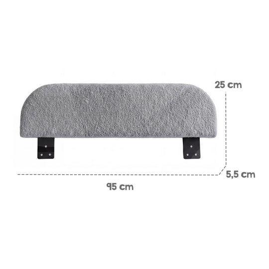 Maßgrafik Seitenteil roba Little Dream: Länge 95 cm, Höhe 25 cm, Tiefe 5,5 cm. Teilweise KI generiert.