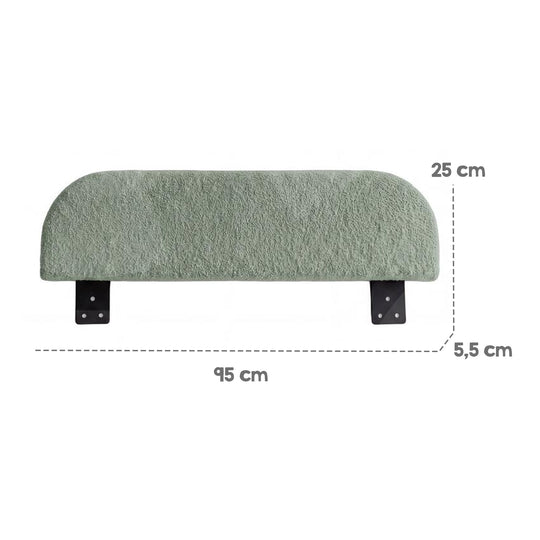 Maßgrafik Seitenteil roba Little Dream: Länge 95 cm, Höhe 25 cm, Tiefe 5,5 cm. Teilweise KI generiert.