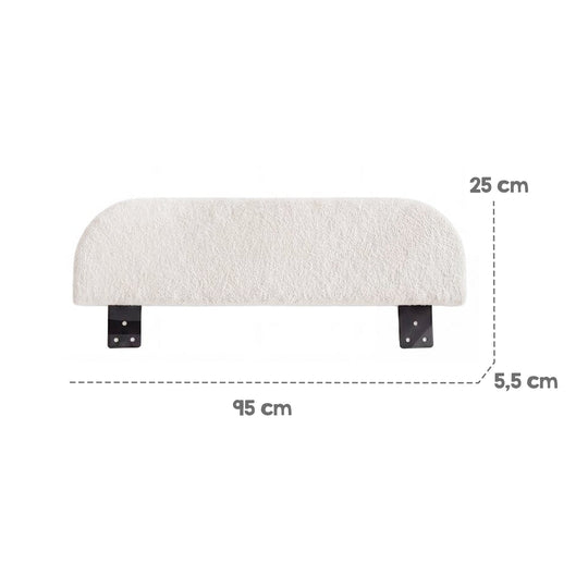 Maßgrafik Seitenteil roba Little Dream: Länge 95 cm, Höhe 25 cm, Tiefe 5,5 cm. Teilweise KI generiert.