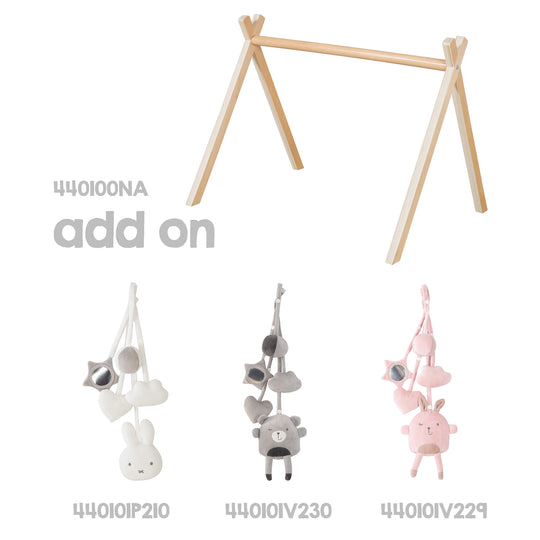 Portique de Jeu Montessori pour Bébé – Entraîneur de Préhension en Bois – Naturel