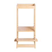 Torre de aprendizaje hecha de madera de bambú - taburete para niños - certificado FSC - hasta 80 kg resistente