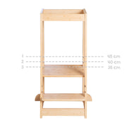 Bamboo Wooden Learning Tower - Step Stool for Children - Supports up to 80 kg