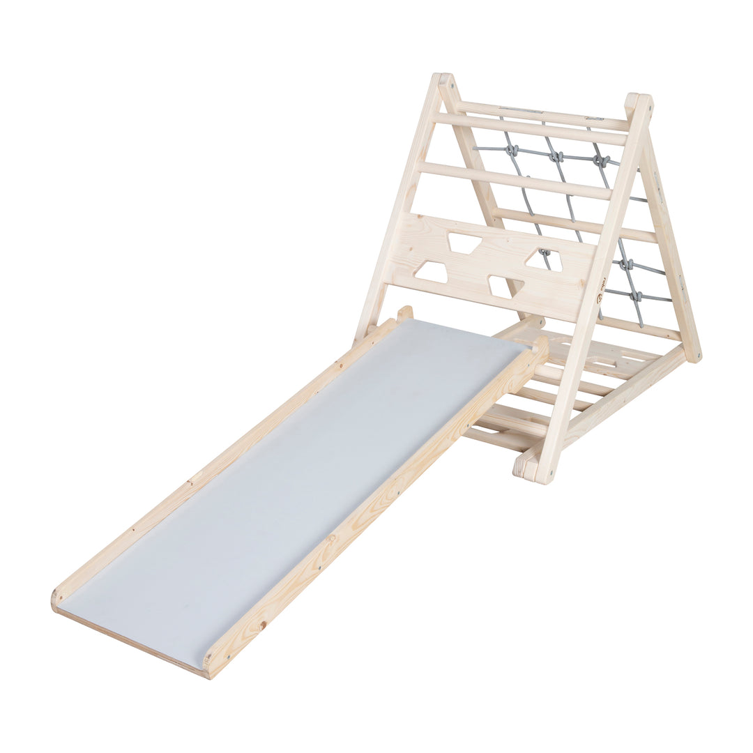 Planche de glisse - Accessoires pour triangle d'escalade et tour de jeux - Naturel / Gris