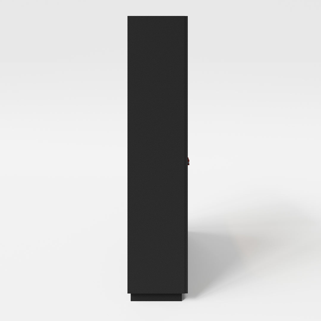 Armoire 'Minecraft' 3 portes - aspect carbone - noir / vert