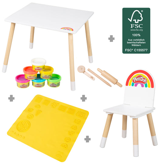 roba x Play-Doh Set tavolo + sedia per bambini con accessori