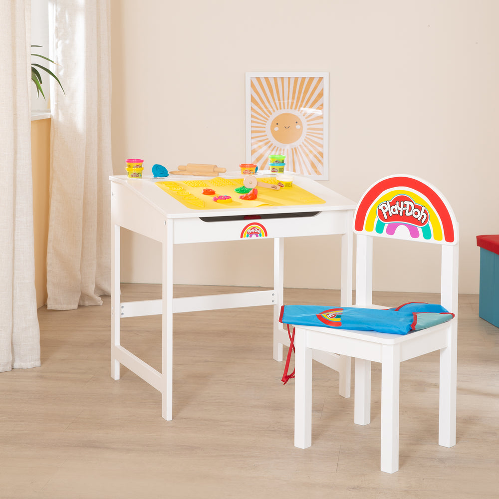 roba x Play-Doh Wooden School Desk incl. Modeling Accessories