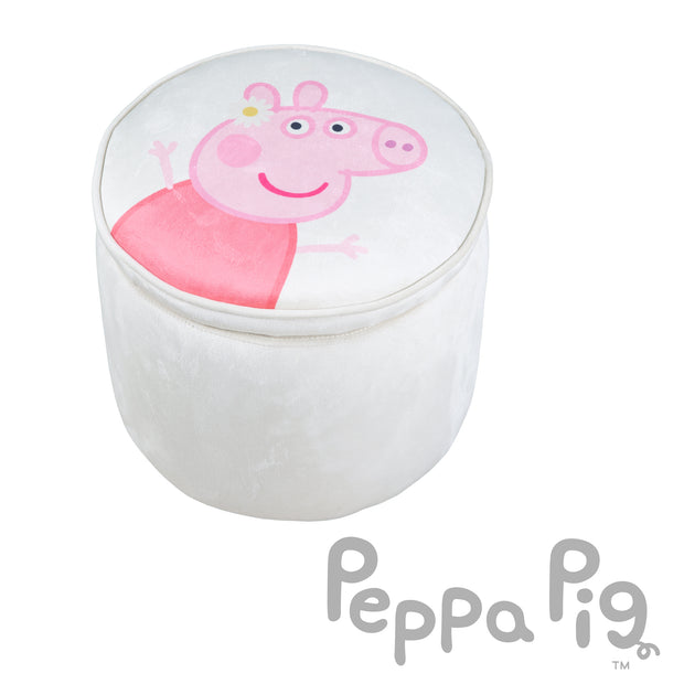 Taburete infantil 'Peppa Pig' con función de almacenaje - Beige / Rosa