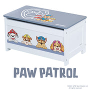 Coffre à jouets en bois 'Paw Patrol' - Siège pliant - Blanc / Bleu