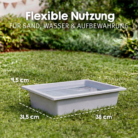 Outdoor+ Spieltisch 'Tiny', Massivholz, Sand- & Matschtisch - Teakfarben lasiert