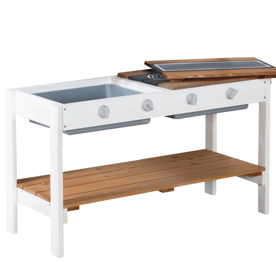 Cocina para casita de juegos - Ampliación con zona de barbacoa y bandejas de juego - Multicolor