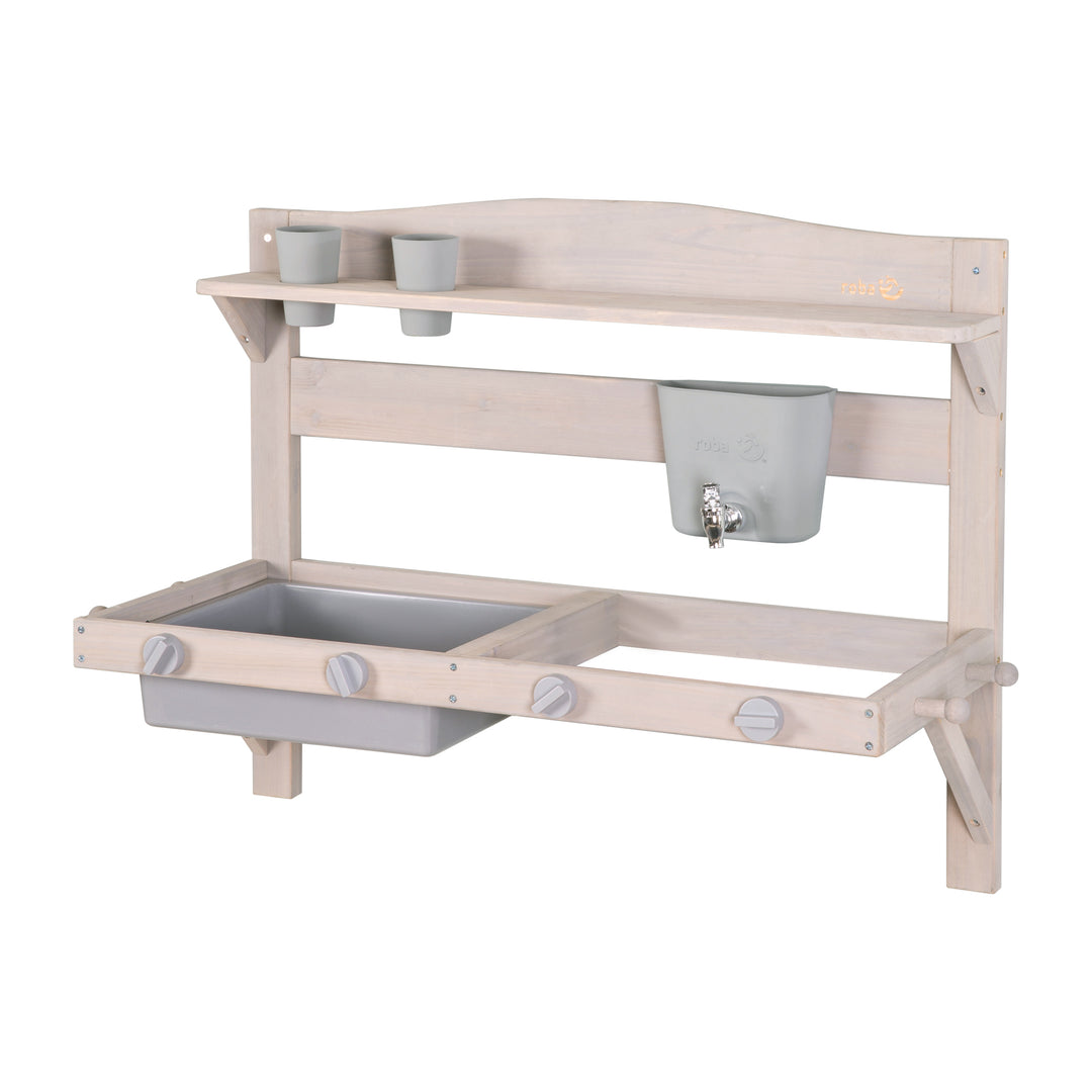 Cucina da appendere - legno certificato FSC - grigio smaltato