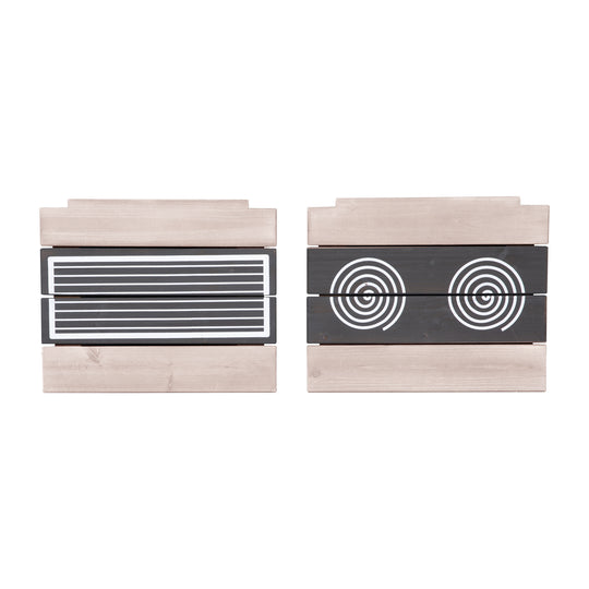 Cucina da appendere - legno certificato FSC - grigio smaltato
